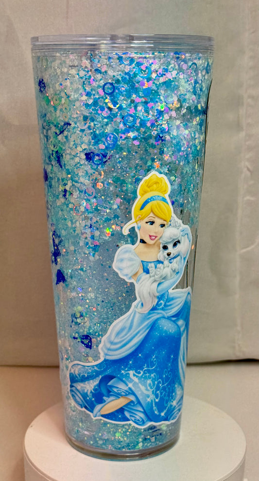 Princess Cindy 24 oz Snowglobe Tumbler