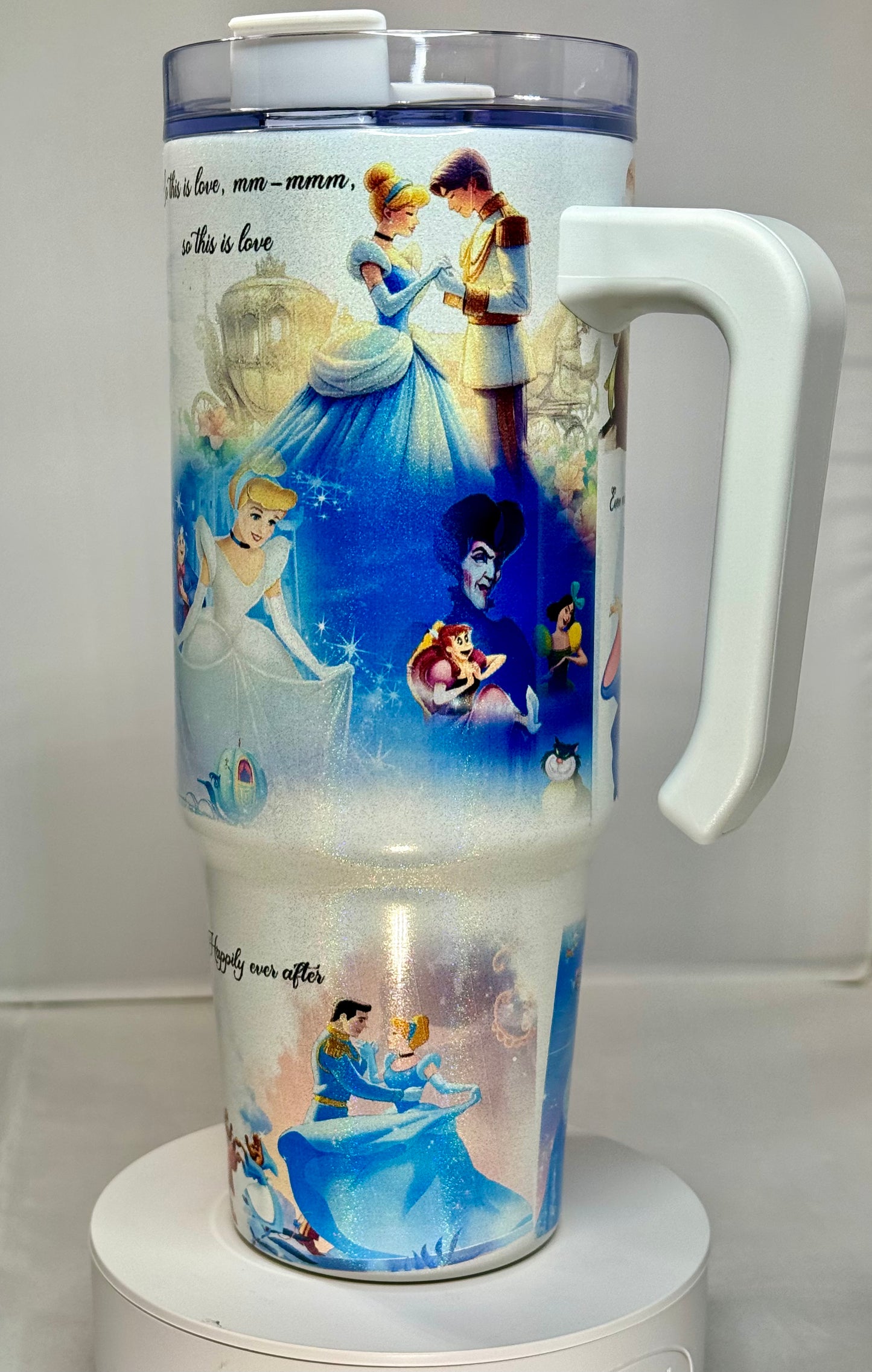 30 oz Holographic tumbler w/handle